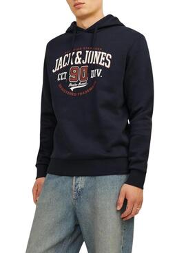 Sudadera Jack and Jones Jelogo azul para hombre