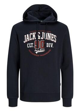 Sudadera Jack and Jones Jelogo azul para hombre