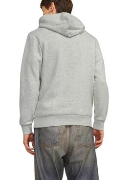 Sudadera Jack and Jones Jelogo gris para hombre