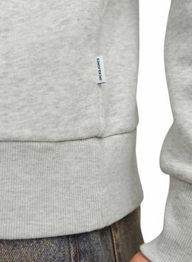 Sudadera Jack and Jones Jelogo gris para hombre