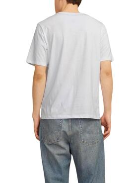 Camiseta Jack and Jones Skull blanco para hombre