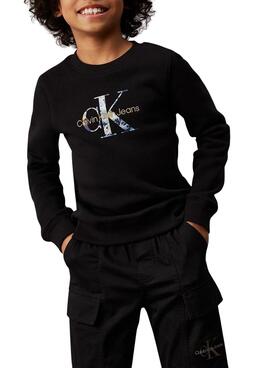 Sudadera Calvin Klein con logo negro para niño