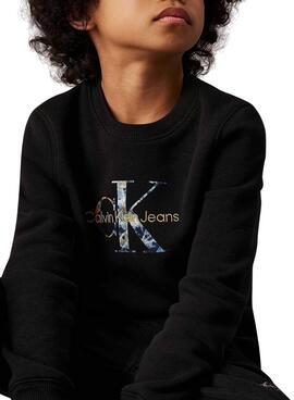 Sudadera Calvin Klein con logo negro para niño