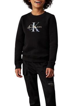 Sudadera Calvin Klein con logo negro para niño