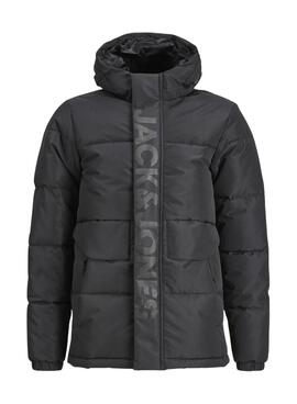 Chaqueta Jack and Jones acolchada negro para niño