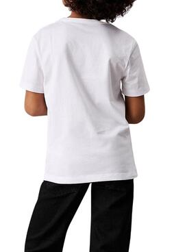 Camiseta Calvin Klein Logo Photo blanco para niño