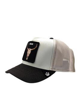 Gorra Goorin Bros The Dead Skull blanco y negro para hombre