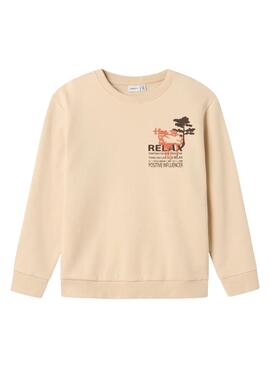 Sudadera Name It Oputer beige para niño