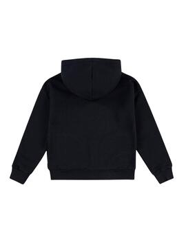 Sudadera Levis Batwing capucha negro para niña