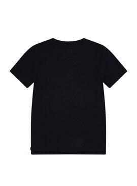 Camiseta levis Floral Batwing negro para niña