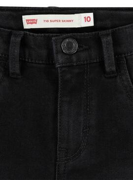 Pantalón Vaquero Levis 710 negro super skinny niña