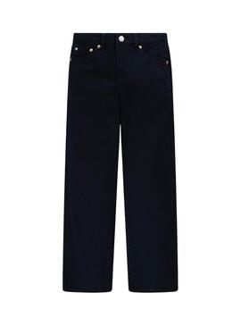 Pantalón vaquero Levis pierna ancha negro niña