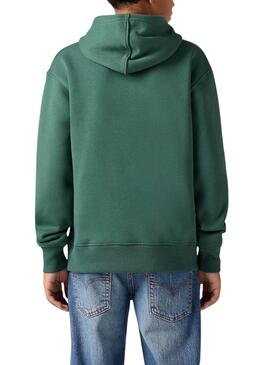 Sudadera Levis Sporty con capucha verde para niño