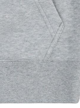 Sudadera Levis Monogram capucha gris para niño