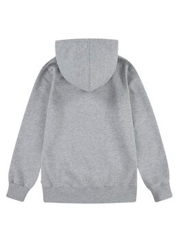 Sudadera Levis Monogram capucha gris para niño