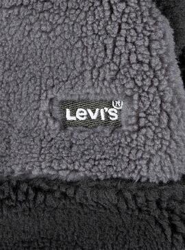 Chaqueta Levis Sherpa bicolor negro para niño