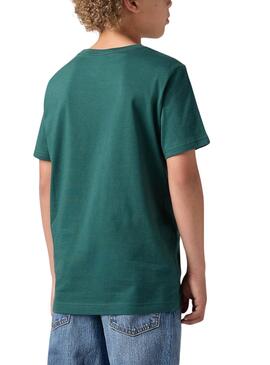 Camiseta Levis Monogram verde para niño