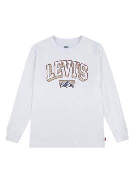 Camiseta Levis Academic Adventurer blanco niño