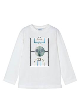 Camiseta Mayoral Balón lenticular Blanco para niño