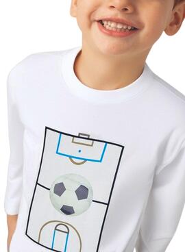 Camiseta Mayoral Balón lenticular Blanco para niño