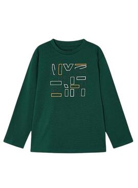 Camiseta Mayoral Pixel Art Verde para niño