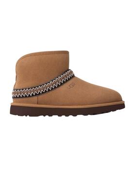 Botas UGG Classic Mini Crescent camel para mujer