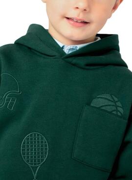 Sudadera Mayoral Bolsillo Verde para niño