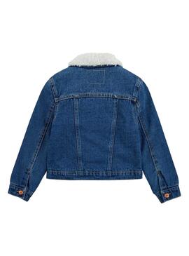 Chaqueta Levis Sherpa Trucker Azul Para Niña