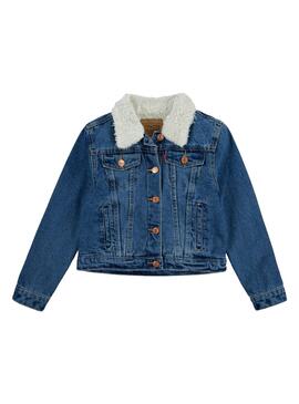 Chaqueta Levis Sherpa Trucker Azul Para Niña