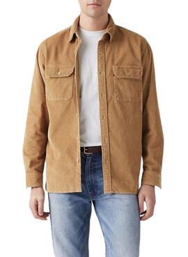 Sobrecamisa Levis Jackson Worker de pana camel para hombre