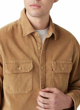 Sobrecamisa Levis Jackson Worker de pana camel para hombre