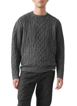 Jersey Levis Battery Crewneck gris para hombre