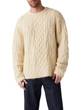 Jersey Levis Battery Crewneck beige para hombre