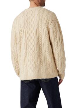 Jersey Levis Battery Crewneck beige para hombre