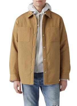 Sobrecamisa Levis Bryant Padded de pana reversible camel para hombre