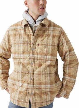 Sobrecamisa Levis Bryant Padded de pana reversible camel para hombre