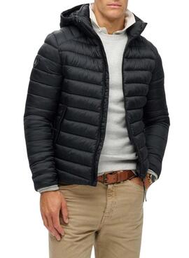 Cazadora Superdry acolchada Fuji Sport con capucha marino para hombre