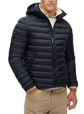 Cazadora Superdry acolchada Fuji Sport con capucha marino para hombre