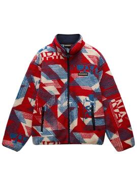 Chaqueta Napapijri polar Argient estampado multicolor para hombre