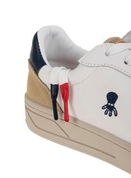 Zapatillas El Pulpo Deportiva blanco Logo contraste marino para hombre