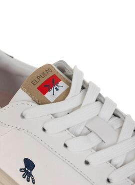 Zapatillas El Pulpo Deportiva blanco Logo contraste marino para hombre