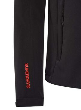 Chaqueta Superdry Softshell Trekker con capucha negro para hombre