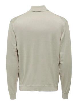 Jersey Only and Sons Wyler cuello vuelto beige para hombre