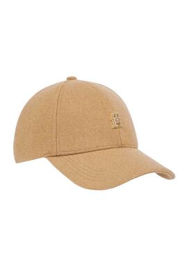 Gorra Tommy Hilfiger Winter camel para mujer