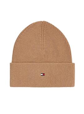 Gorro Tommy Hilfiger Flag camel para mujer