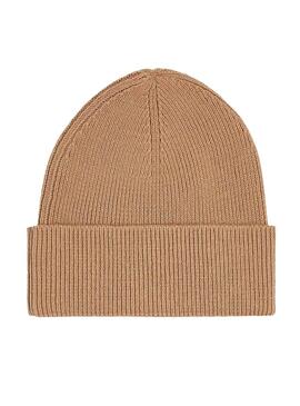 Gorro Tommy Hilfiger Flag camel para mujer