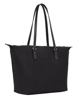 Bolso Tommy Hilfiger Poppy Tote negro para mujer