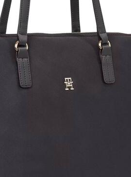 Bolso Tommy Hilfiger Poppy Tote negro para mujer