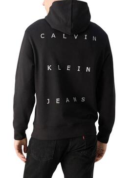 Sudadera Calvin Klein Jeans Stamp negro para hombre