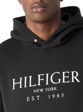 Sudadera Tommy Hilfiger Big Logo negro para hombre